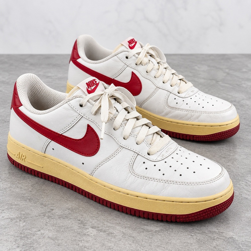 Nike Air Force 1 Low Valentine's Day Womens 8 White Red 307109-165 Rose Heart